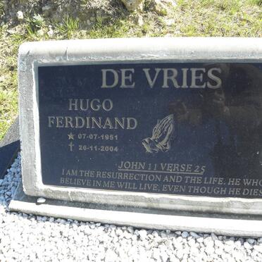 VRIES Hugo Ferdinand, de 1951-2004