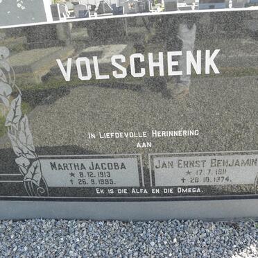 VOLSCHENK Jan Ernst Benjamin 1911-1974 &amp; Martha Jacoba 1913-1995