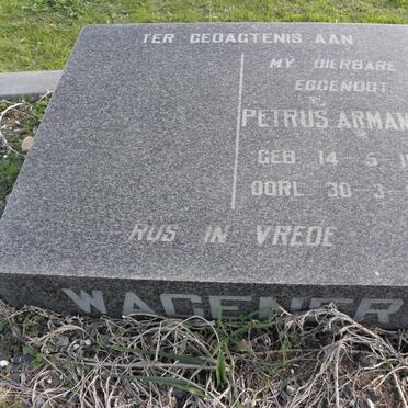 WAGENER Petrus Armanus 1910-1970