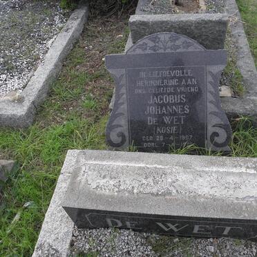 WET Jacobus Johannes, de 1907-1961