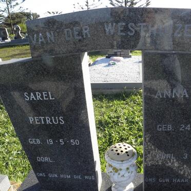 WESTHUIZEN Sarel Petrus, van der 1950- &amp; Anna-Marie 1948-1991
