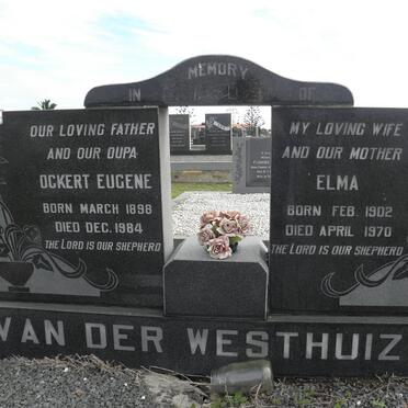 WESTHUIZEN Ockert Eugene, van der 1898-1984 &amp; Elma 1902-1970