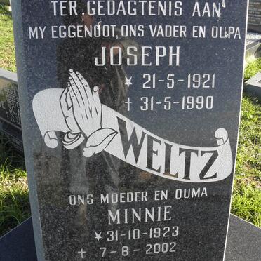WELTZ Joseph 1921-1990 &amp; Minnie 1923-2002