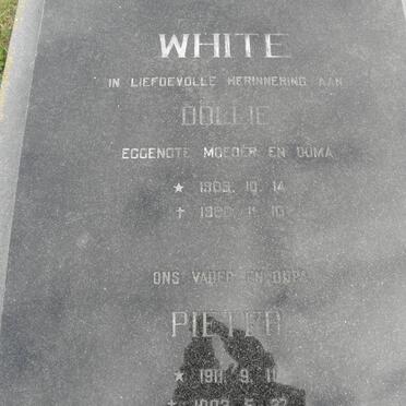 WHITE Pieter 1911-1992 &amp; Dollie 1909-1980