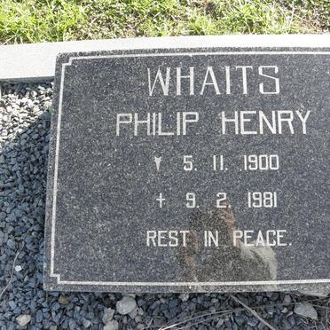 WHAITS Philip Henry 1900-1981