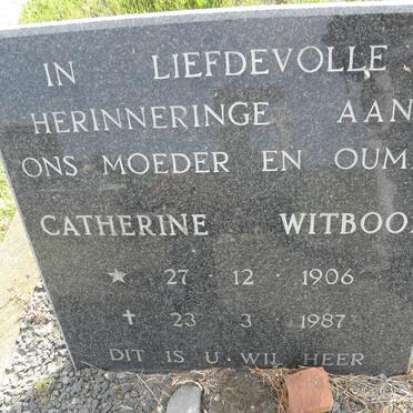 WITBOOI Catherine 1906-1987