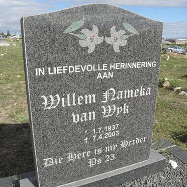 WYK Willem Nameka, van 1937-2003