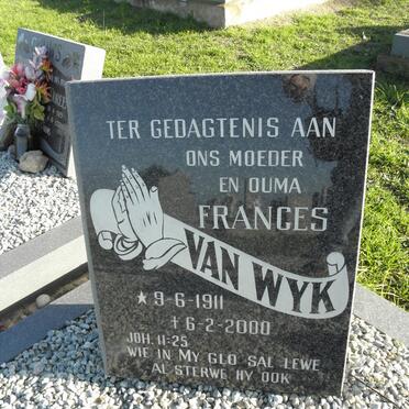 WYK Frances, van 1911-2000