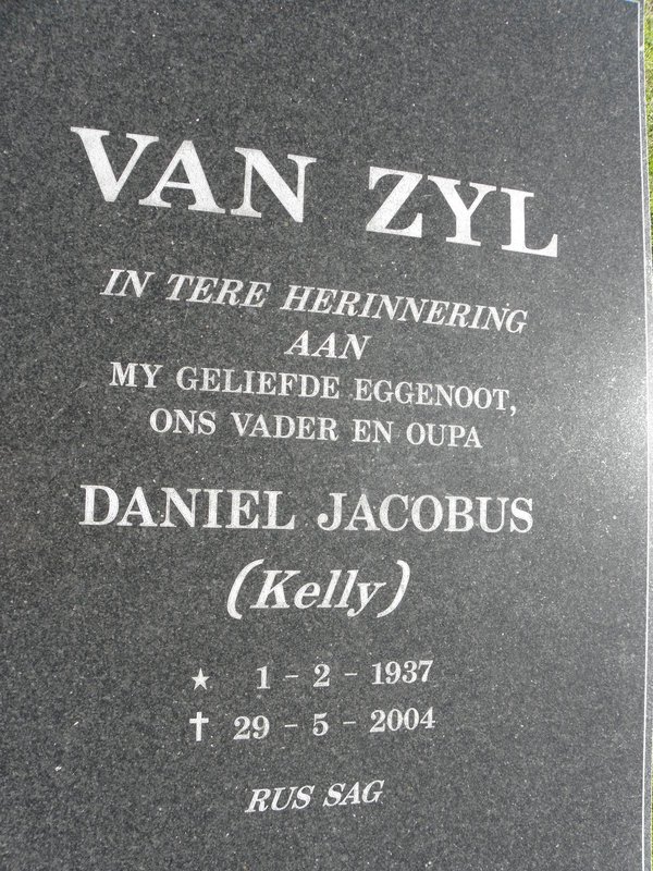 ZYL Daniel Jacobus, van 1937-2004
