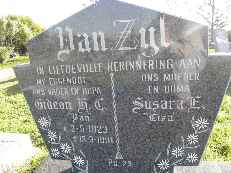ZYL Gideon H.C., van 1923-1991 &amp; Susara E.