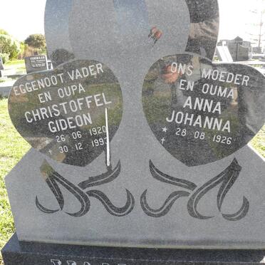 ZYL Christoffel Gideon, van 1920-1993 &amp; Anna Johanna 1926-