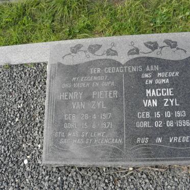 ZYL Henry Pieter, van 1917-1971 &amp; Maggie 1913-1996