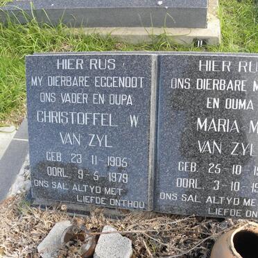 ZYL Christoffel W., van 1905-1979 &amp; Maria M. 1924-1995