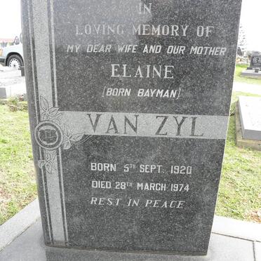 ZYL Elaine, van nee BAYMAN 1920-1974