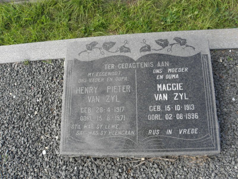ZYL Henry Pieter, van 1917-1971 &amp; Maggie 1913-1996