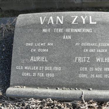 ZYL Fritz Wilhelm, van 1898-1970 &amp; Auriel MULLER 1910-1990