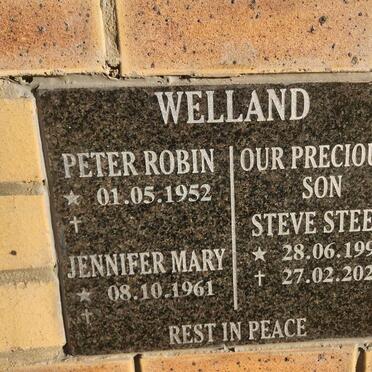 WELLAND Peter Robin 1952- & Jennifer Mary 1961- :: WELLAND Steve Steel 1990-2021
