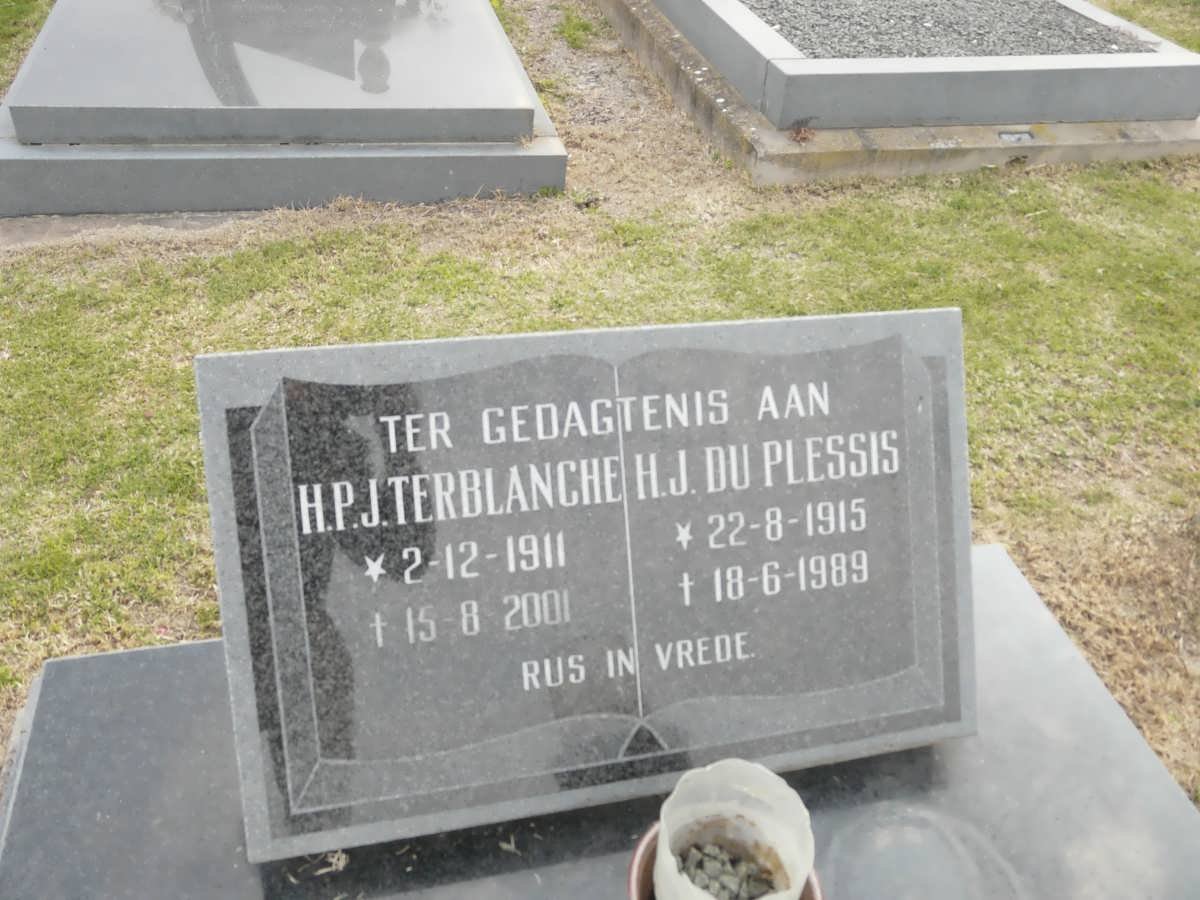 TERBLANCHE H.P.J. 1911-2001 :: PLESSIS H.J., du 1915-1989