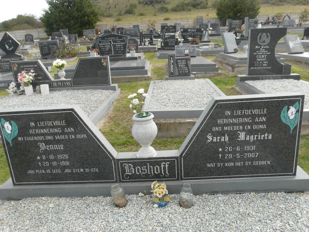 BOSHOFF Bennie 1926-1991 & Sarah Magrieta 1931-2007
