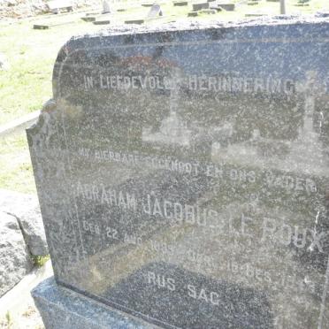 ROUX Abraham Jacobus, le 1899-1948