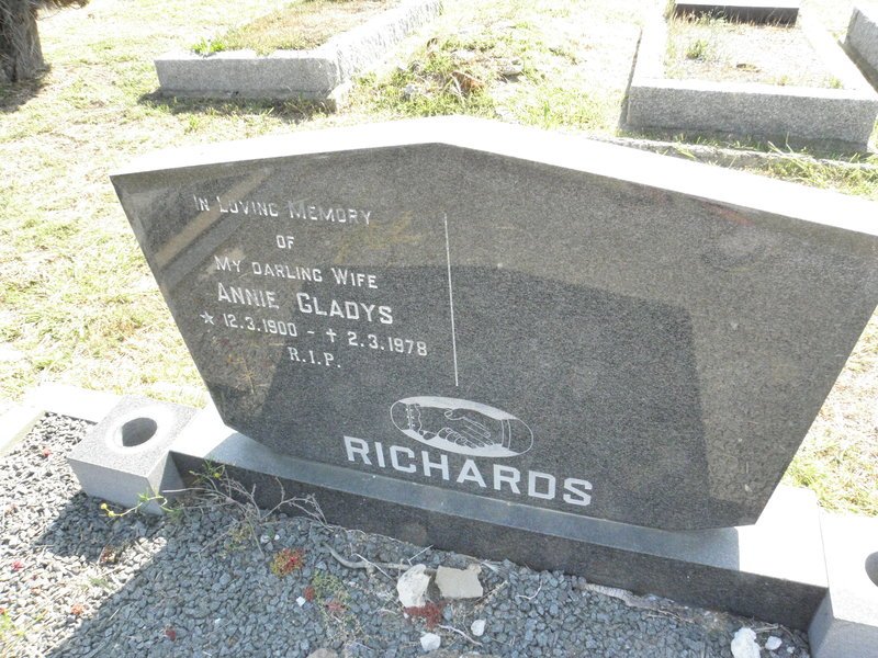 RICHARDS Annie Gladys 1900-1978