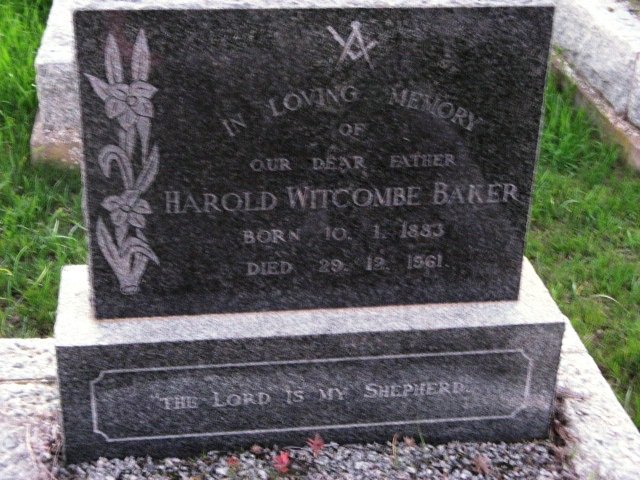 BAKER Harold Witcombe 1883-1961