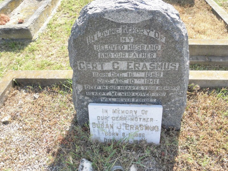 ERASMUS Gert C. 1869-1941 :: ERASMUS Susan J. 1886-1948