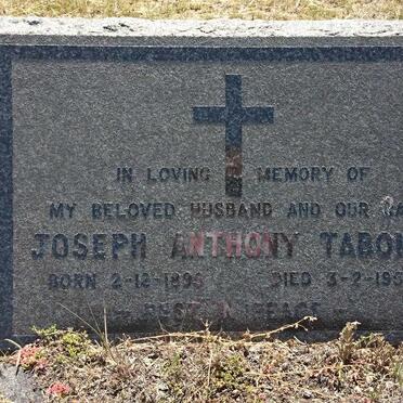 TABONE Joseph Anthony 1895-1956