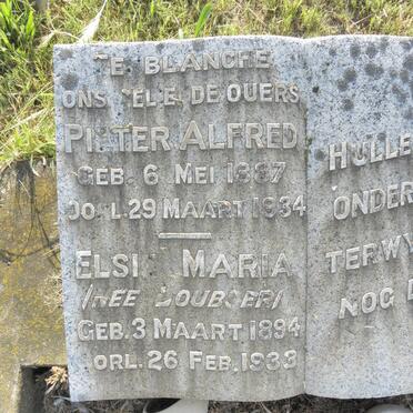 TERBLANCHE Pieter Alfred 1887-1934 &amp; Elsie Maria JOUBERT 1894-1933