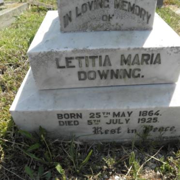 DOWNING Richard 1827-1910 &amp; Letitia Maria 1864-1925