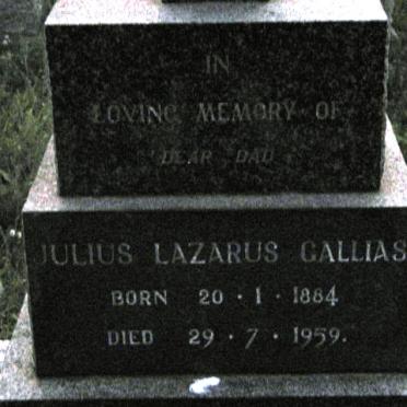 CALLIAS Julius Lazarus 1884-1959