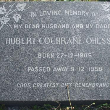 OHLSSON Hubert Cochrane 1905-1958