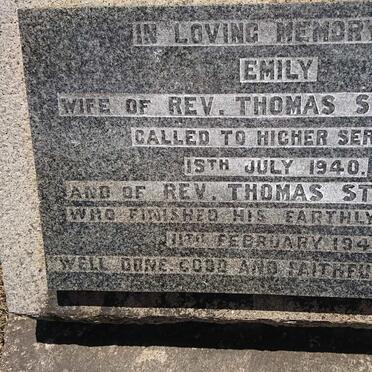 STEPHENSON Thomas -1945 &amp; Emily -1940