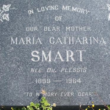 SMART Maria Catherina nee DU PLESSIS 1899-1964