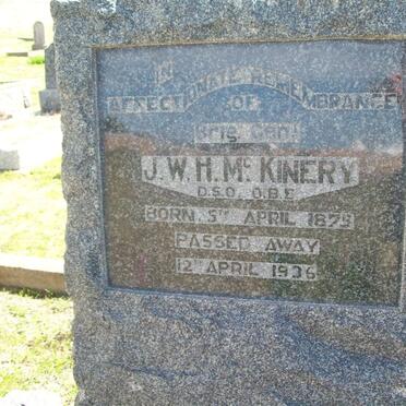 McKINERY J.W.H. 1875-1936