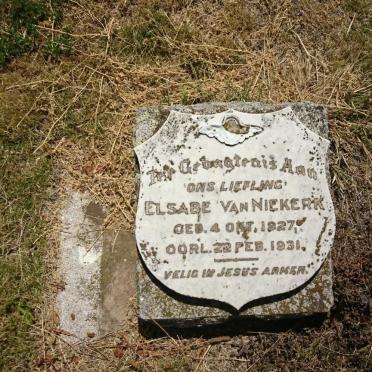 NIEKERK Elsabe, van 1927-1931