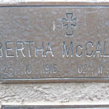 McCALLUM Bertha 1916-2004