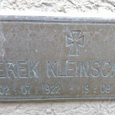 KLEINSCHMIDT Derek 1922-2000