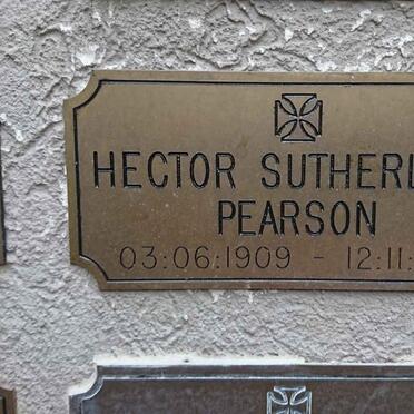 PEARSON Hector Sutherland 1909-1991