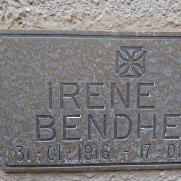 BENDHEIM Irene D. 1916-2005