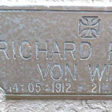 WITT Richard Philip, von 1912-2000
