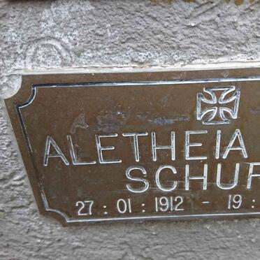 SCHUUR Aletheia Mary 1912-2004