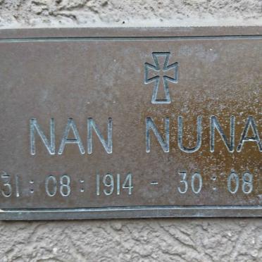 NUNAN Nan 1914-1993