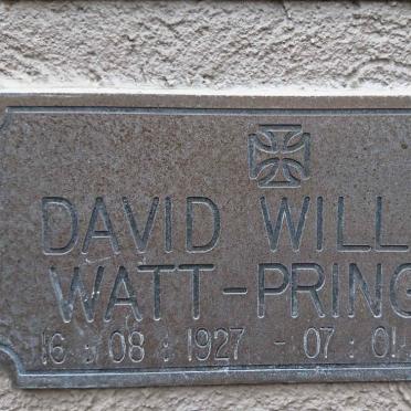 PRINGLE David William, WATT 1927-2002