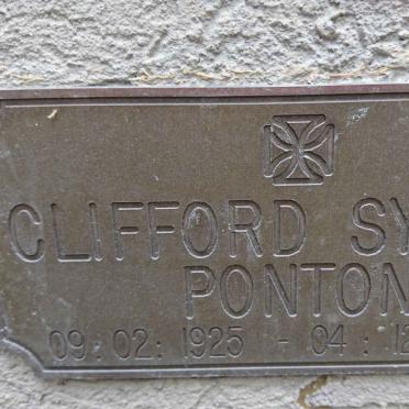 PONTON Clifford Sydney 1925-2009