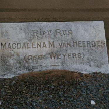 HEERDEN Johannes Hendrik, van -1886 &amp; Magdalena M. WEYERS