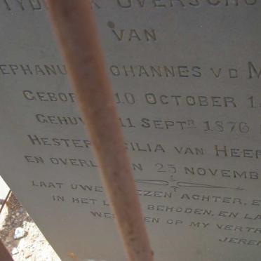 MERWE Stephanus Johannes, v.d. 1852-1877