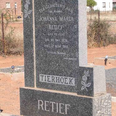 RETIEF Johanna Maria nee VILJOEN 1875-1952