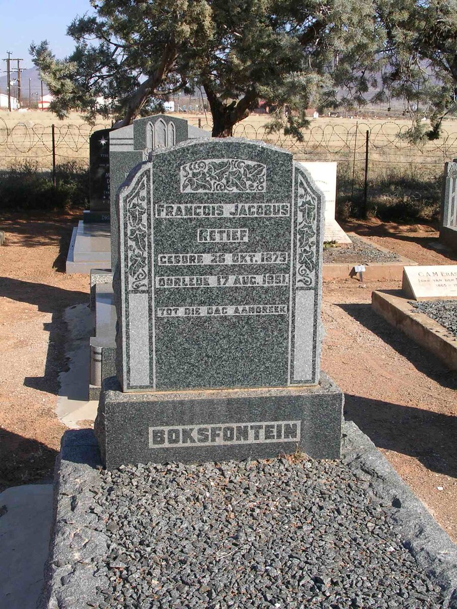 RETIEF Francois Jacobus 1879-1951