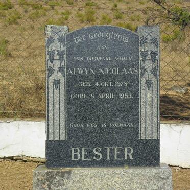 BESTER Alwyn Nicolaas 1878-1953